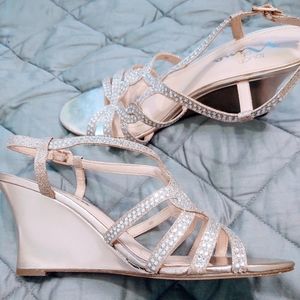 Size 7 Rose Gold Wedge Sandals